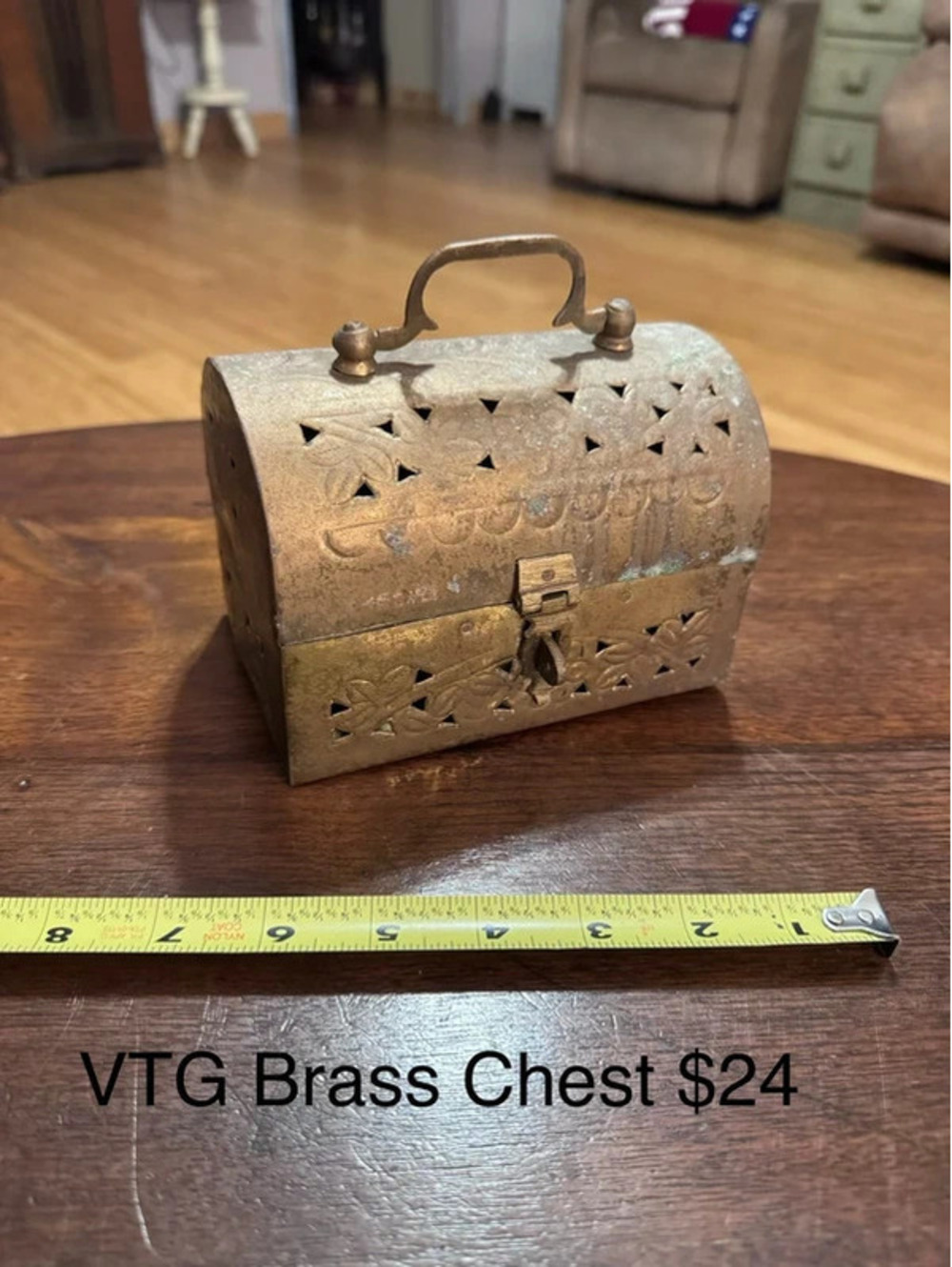 Vintage Brass Cricket Box / Chest